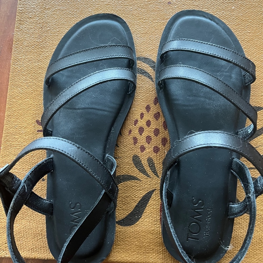 TOMS Women's Strappy Black Sandals